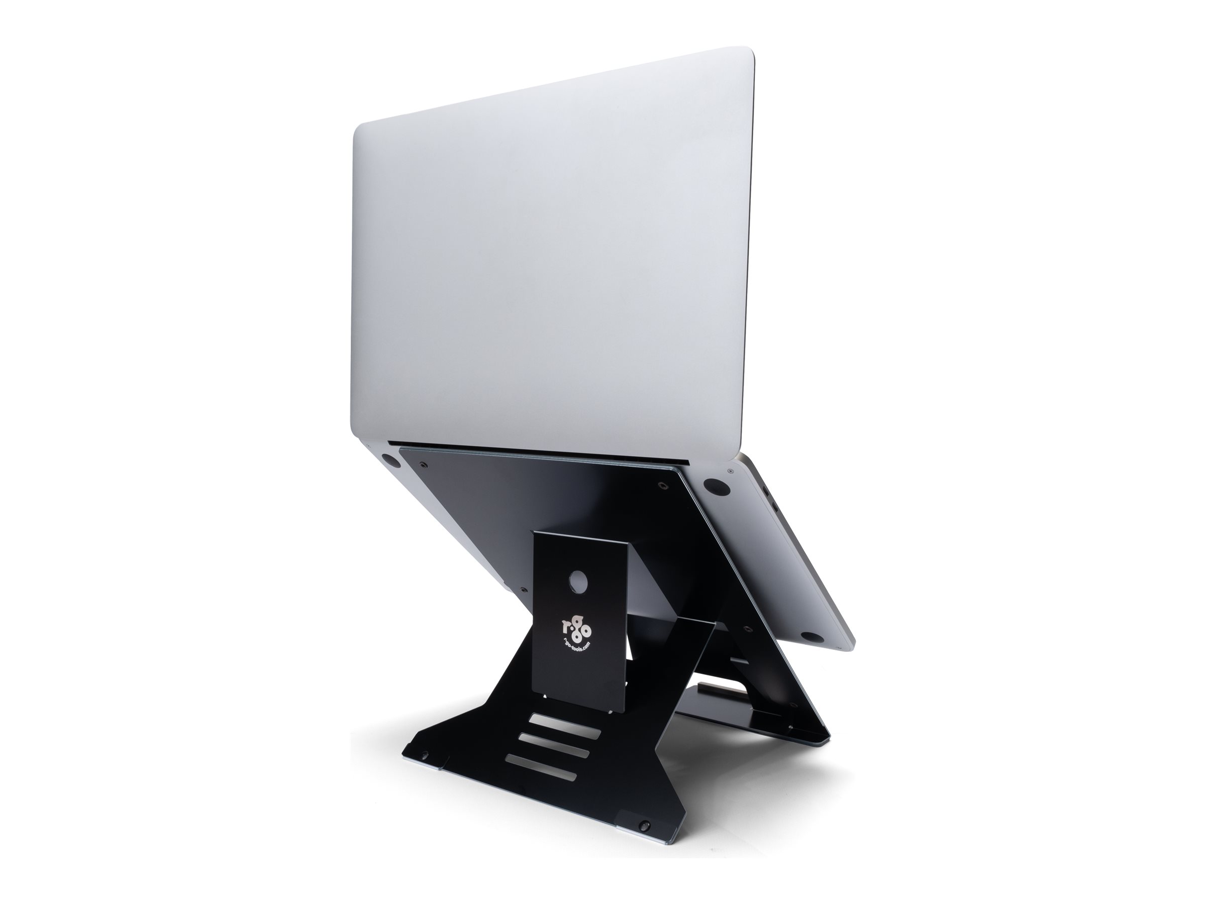 R-Go Tools Laptopständer R-Go Riser Document, ergonomisch, faltbar und einstellbar, mit Dokumentenhalter, AGR-zertifiziert, schwarz
