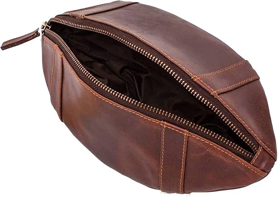Mad Monkey - Kulturtasche aus Echtleder "American Football"