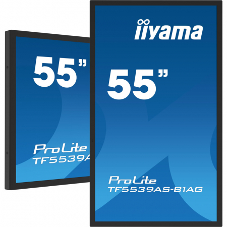 iiyama TF5539AS-B1AG Signage-Display Digital Signage Flachbildschirm 138,7 cm (54.6") LED 500 cd/m² 4K Ultra HD Schwarz Touchscreen Eingebauter Prozessor Android 24/7