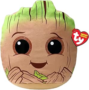 Ty 39251 - Marvel Groot - Squishy Beanie - Plüschkissen 20 cm