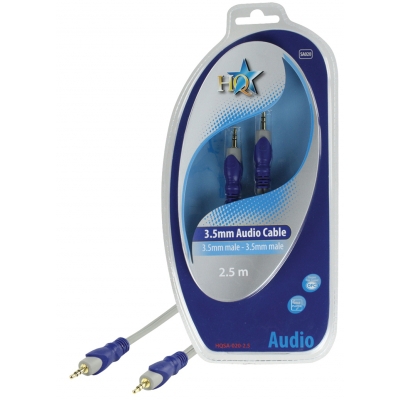 HQ SA-020-2.5 Audio-Kabel 2,5 m 3.5mm Blau, Grau