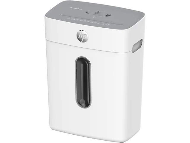 HP OneShred 8CC Aktenvernichter Partikelschnitt-Zerkleinerung 68 dB 22 cm Weiß