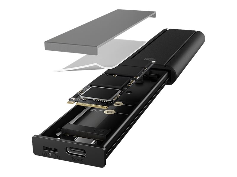 ICY BOX IB-1807MT-C31 SSD-Gehäuse Schwarz M.2
