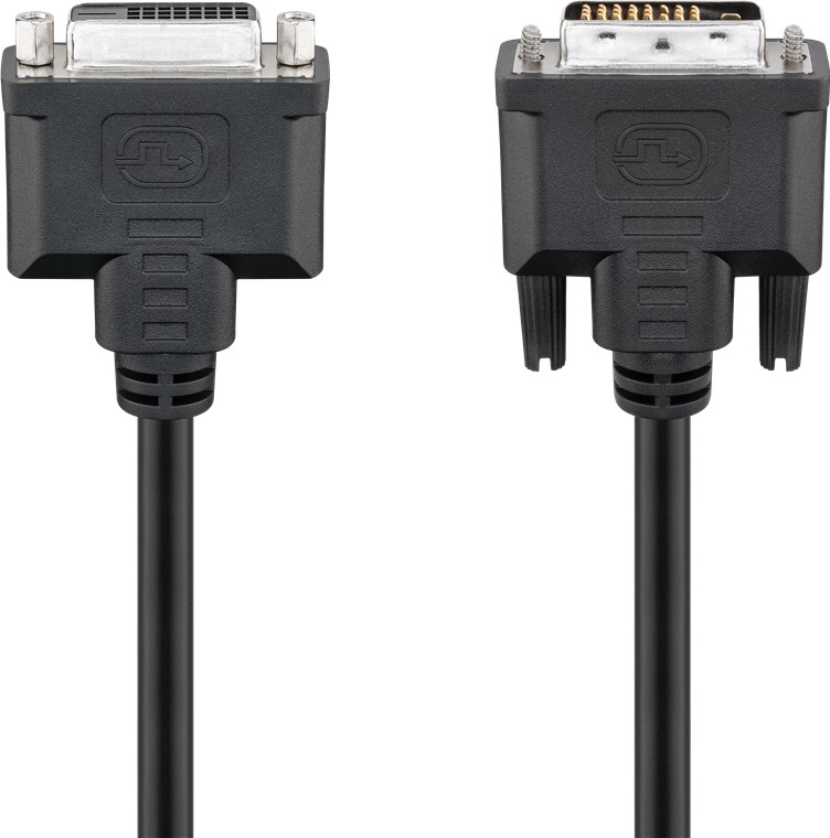 DVI-D Full HD Verlängerungskabel Dual Link, vernickelt
