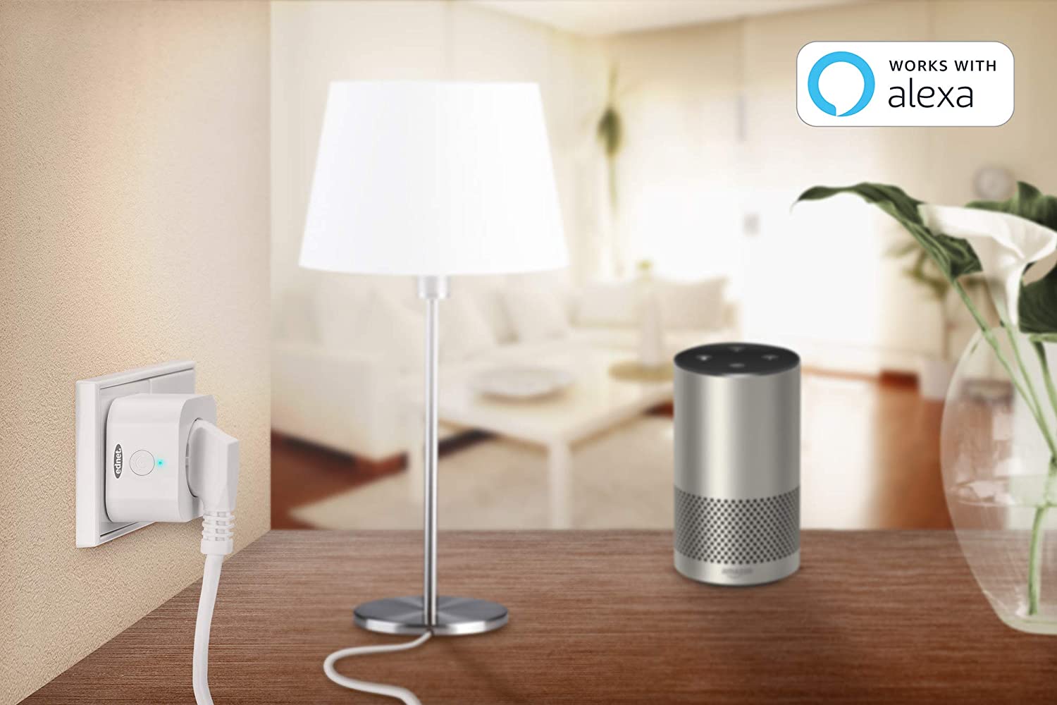 ednet. Voice-controlled socket - Smart-Stecker - kabellos - 802.11b/g/n - 2.4 Ghz - weiß (Packung mit 2) ednet. Voice-controlled socket - Smart-Stecker - kabellos - 802.11b/g/n - 2.4 Ghz - weiß (Packung mit 2)