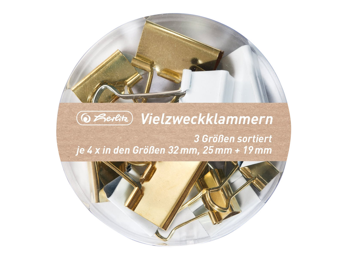 Herlitz Foldback-Klammern - 32 mm, 25 mm, 19 mm