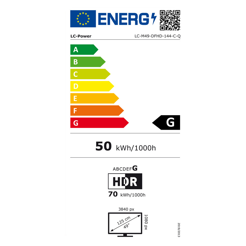 LC-Power LC-M49-DFHD-144-C-Q LED display 124,5 cm (49") 3840 x 1080 Pixel UltraWide Full HD QLED Schwarz