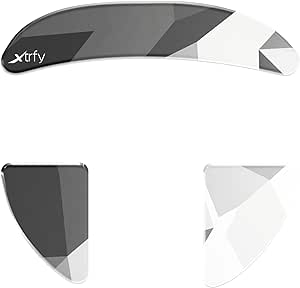 Xtrfy Glass Skates, Premium-Mausfüße aus starkem Aluminosilikat-Glas, kompatibel mit Gaming-Maus MZ1/MZ1 Wireless, für schnelles und präzises Gleiten, Litus White