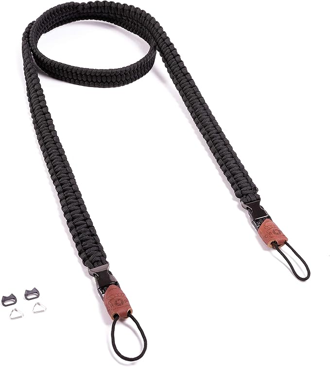 C-ROPE Kameragurt Traveler aus Paracord 140cm Silent Black retail