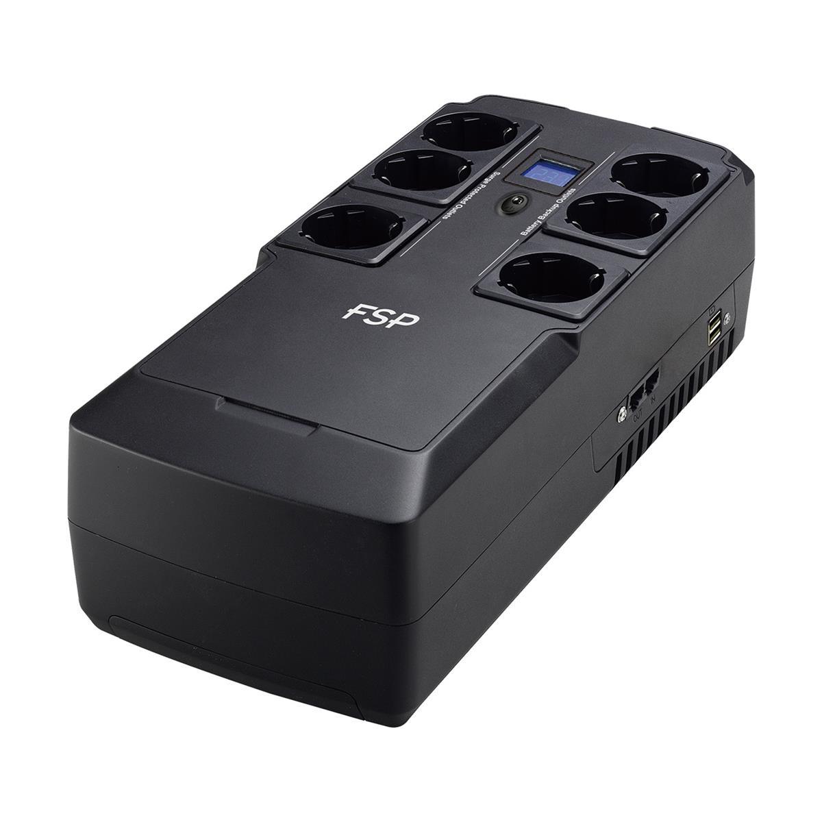 FSP NanoFit 600 Unterbrechungsfreie Stromversorgung (USV) Standby (Offline) 0,6 kVA 360 W 6 AC-Ausgänge