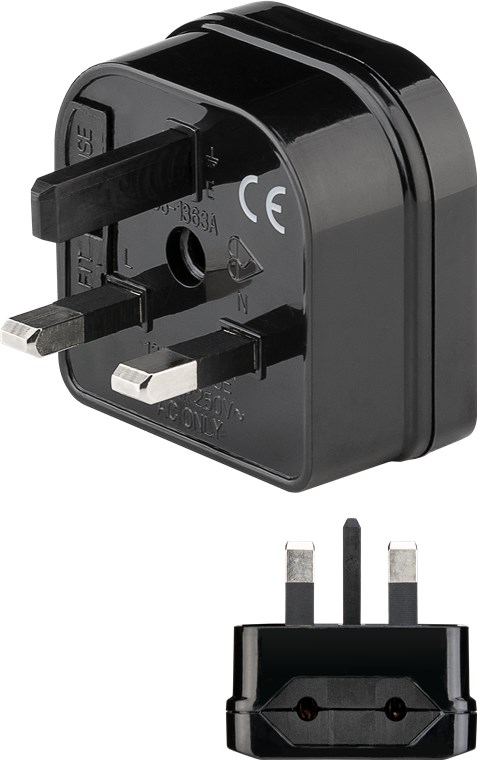 Netzadapter UK, Schwarz