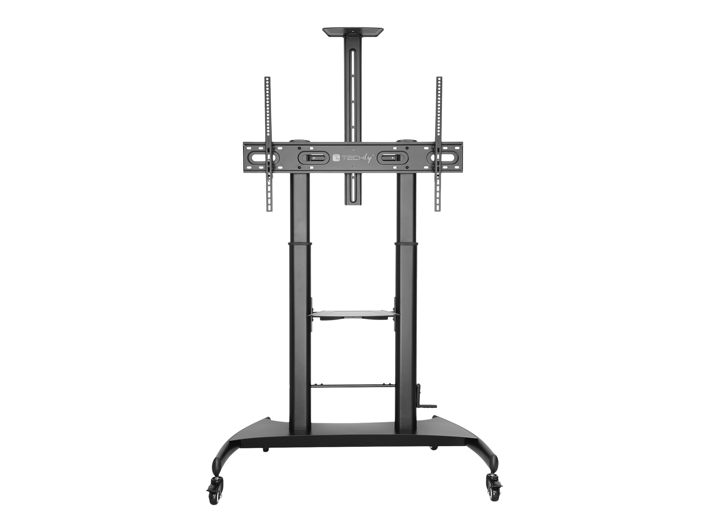 Techly cart 100 - Wagen - für TV / AV-System - Stahl - Schwarz - Bildschirmgröße: 152.4-254 cm (60"-100")