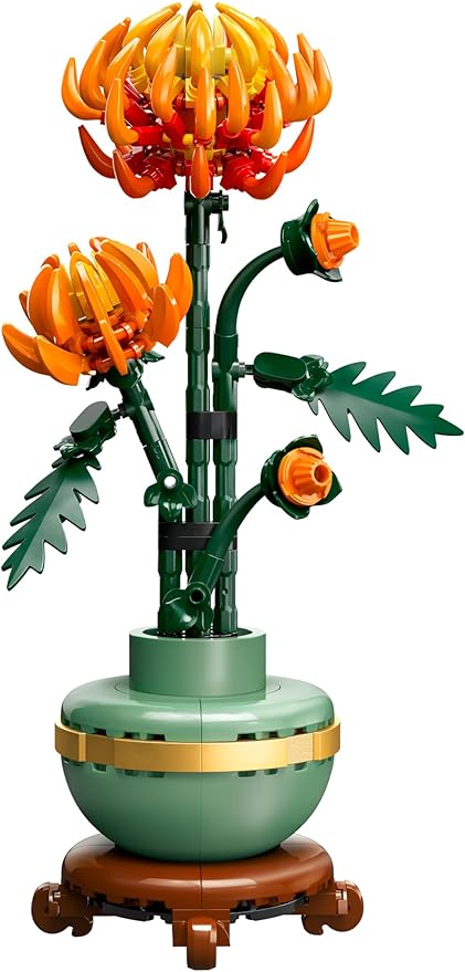 LEGO Botanicals Chrysantheme- Kreatives Bauset für Erwachsene - Pflegeleichte Spielzeug-Pflanze zum Verschenken - Blumendeko aus der Botanik Kollektion - Entspannende Aktivität 10368
