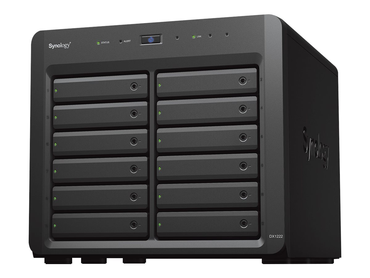 Synology DX1222 Speicherlaufwerksgehäuse HDD / SSD-Gehäuse Schwarz 2.5/3.5"