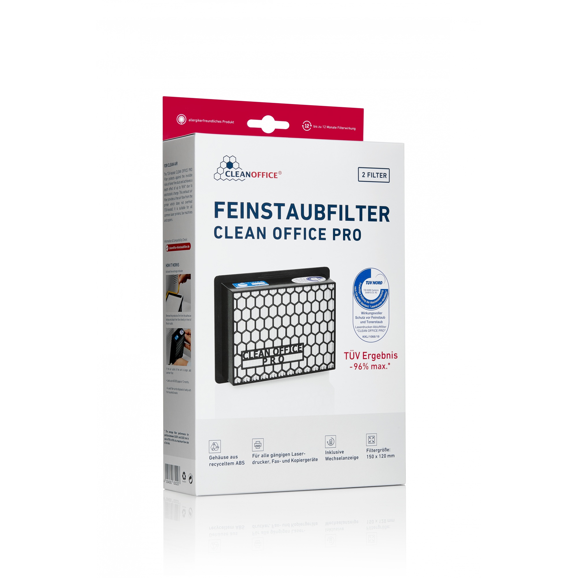 Clean Office Pro Feinstaubfilter Auslassfilter 2 Stück(e)