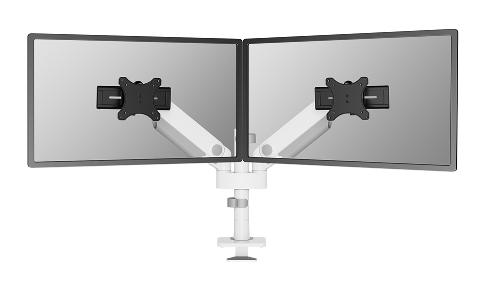 Neomounts DS65S-950WH2 Monitorarm 24-34" - Gasfeder - Topfix - mehrfach verstellbar - 180°-Stopp