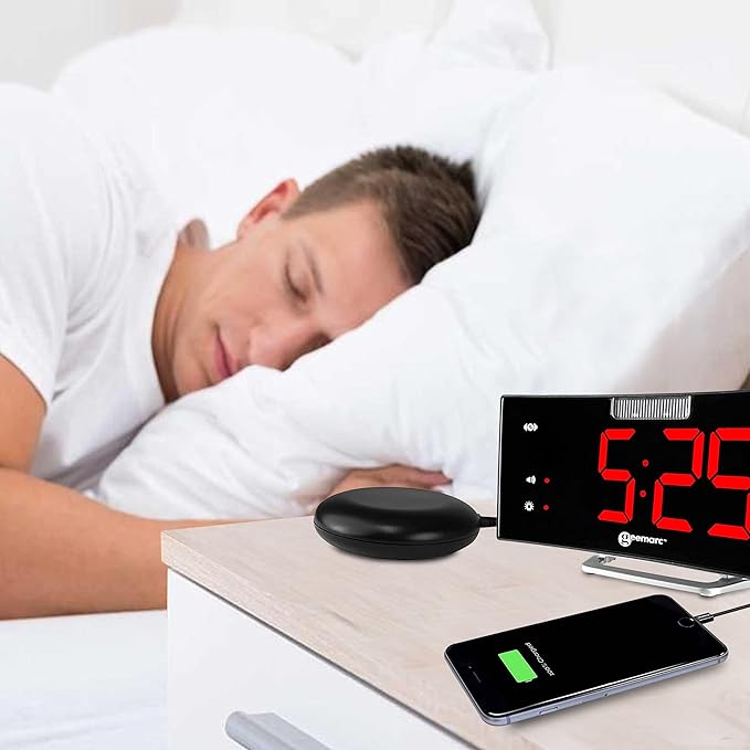 Geemarc Wake'n'Shake Curve Jumbo-Wecker mit Vibration Geemarc Wake'n'Shake Curve Jumbo-Wecker mit Vibration