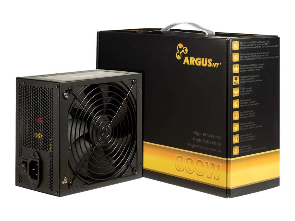 Inter-Tech ArgusNT GPS-800 Netzteil 800 W 20+4 pin ATX ATX Schwarz