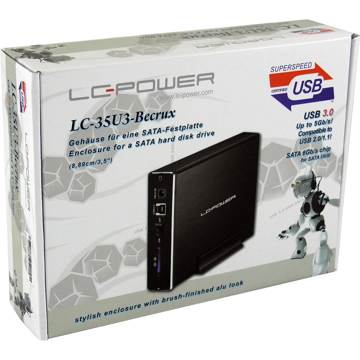 LC-Power LC-35U3-Becrux Schwarz 3.5"