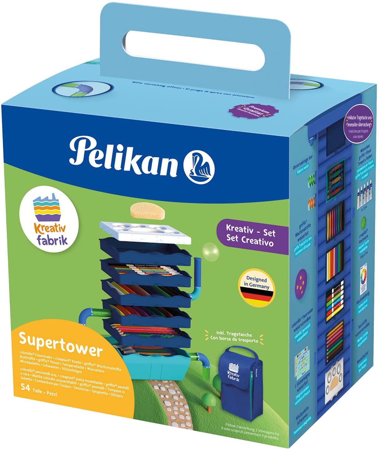 Pelikan Supertower Kreativfabrik 54 Teile inkl. Tragetasche Pelikan Supertower Kreativfabrik 54 Teile inkl. Tragetasche