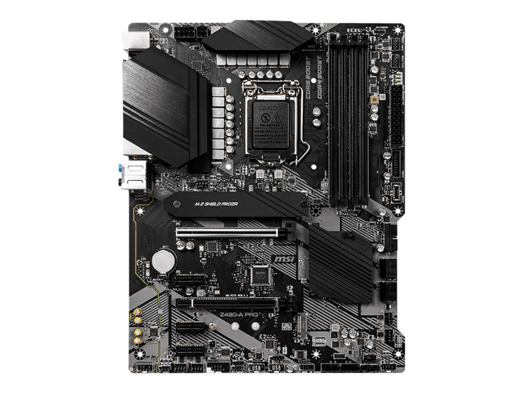 MSI Z490-A PRO - Motherboard - ATX - LGA1200-Sockel - Z490 Chipsatz - USB-C Gen2, USB-C Gen1, USB 3.2 Gen 1, USB 3.2 Gen 2 - 2.5 Gigabit LAN - Onboard-Grafik (CPU erforderlich)
