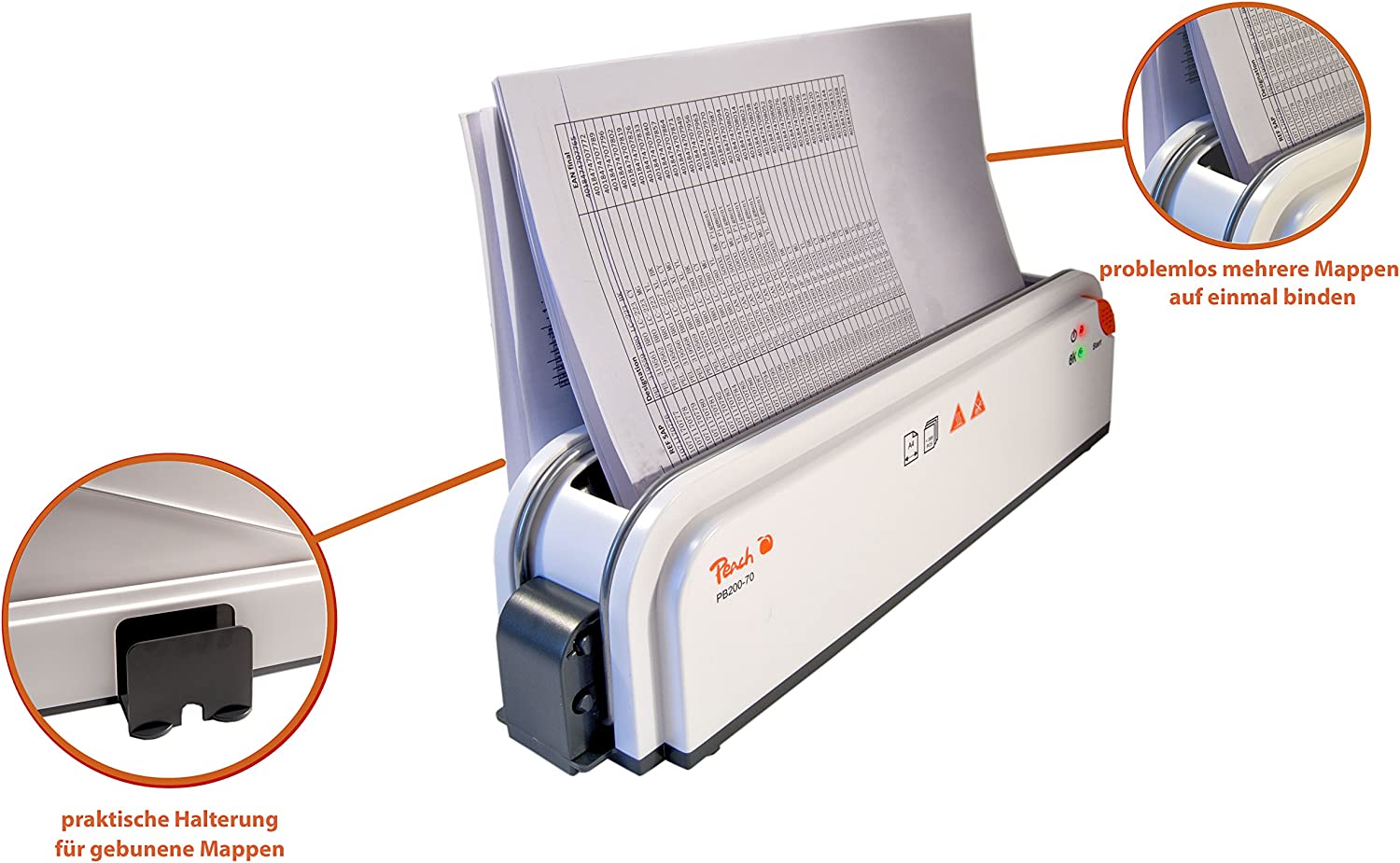 PB200-70 PEACH THERMO BINDEGERAET A4 PB200-70 PEACH THERMO BINDEGERAET A4