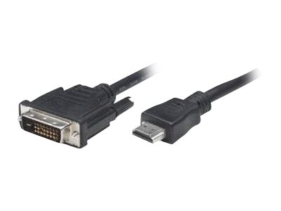 Techly 1.0m HDMI - DVI-D M/M 1 m Schwarz