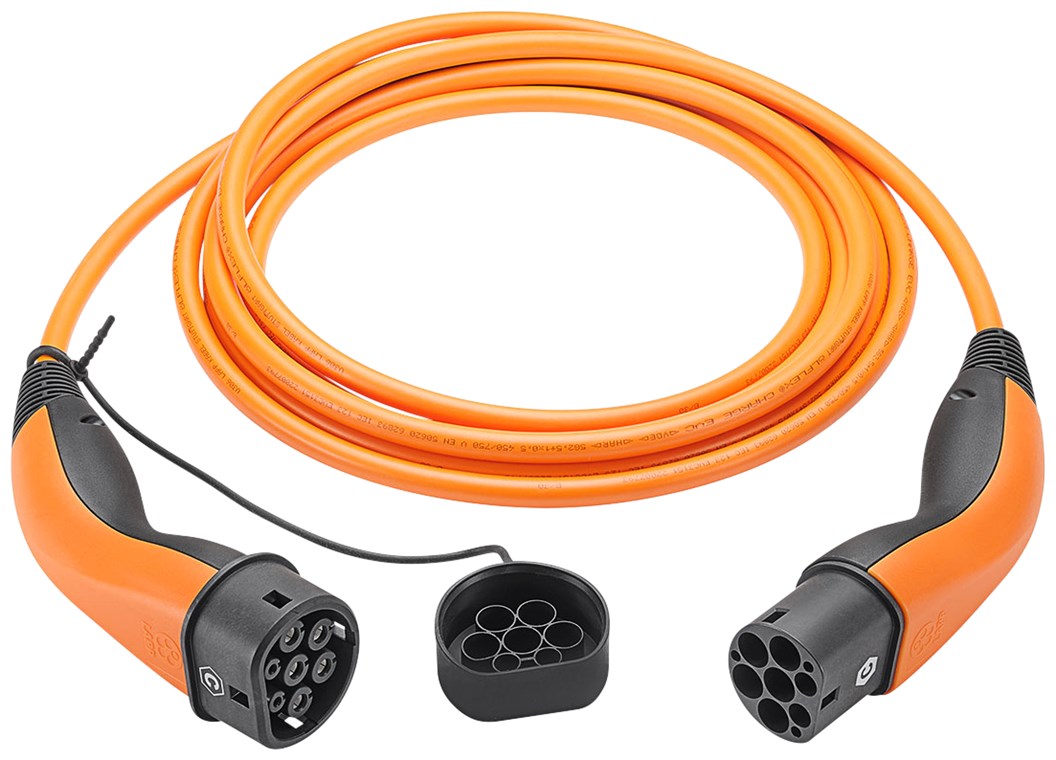 Ladekabel Typ 2, bis zu 11 kW, 5 m, orange Ladekabel Typ 2, bis zu 11 kW, 5 m, orange