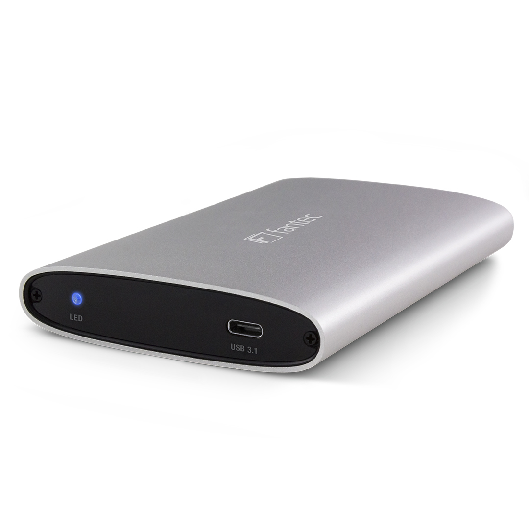 FANTEC ALU-25U31 silber 2,5  USB 3.1 Typ C Aluminium