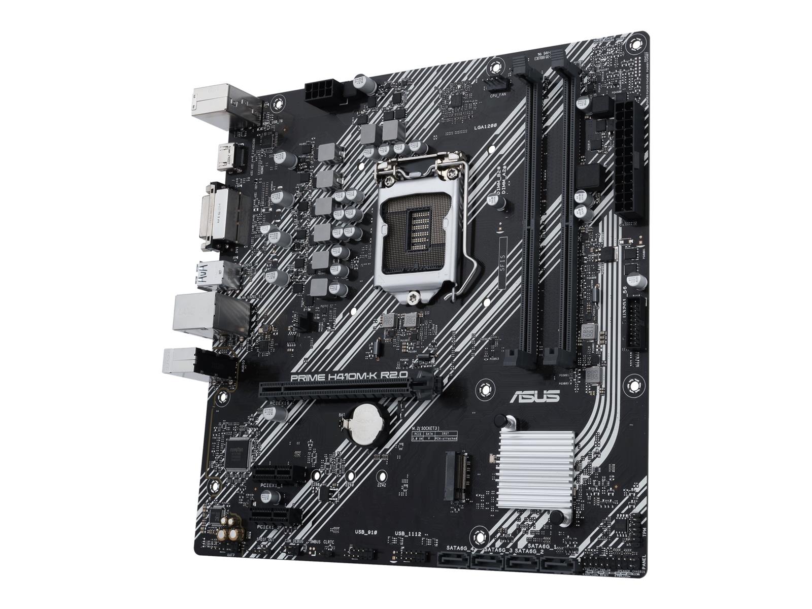 ASUS PRIME H410M-K R2.0 - Motherboard - micro ATX - LGA1200-Sockel - H470 Chipsatz - USB 3.2 Gen 1 - Gigabit LAN - Onboard-Grafik (CPU erforderlich)
