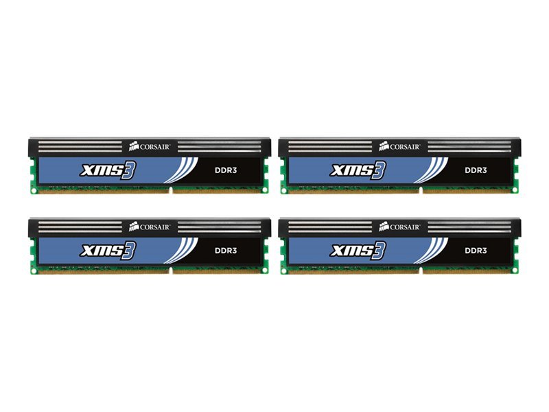 Corsair XMS3 - DDR3 - kit - 16 GB: 4 x 4 GB - DIMM 240-PIN
