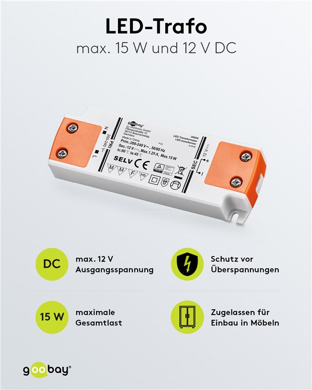 LED-Trafo 12 V/15 W LED-Trafo 12 V/15 W
