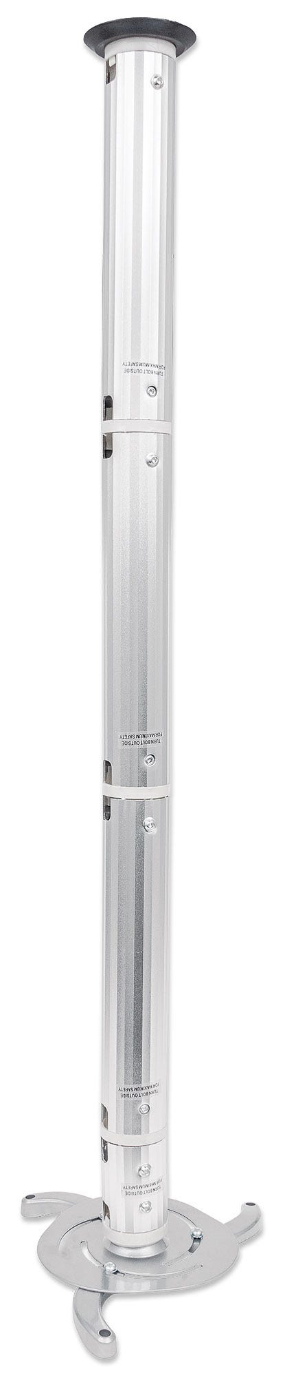 Manhattan Universal Deckenhalterung für Beamer, Stange neig-, schwenk- und höhenverstellbar, für Beamer bis zu 10 kg, Aluminium, silber