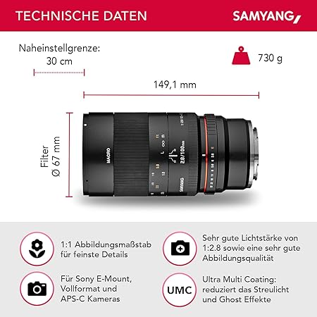Samyang MF 2,8/100 Makro Sony E Samyang MF 2,8/100 Makro Sony E