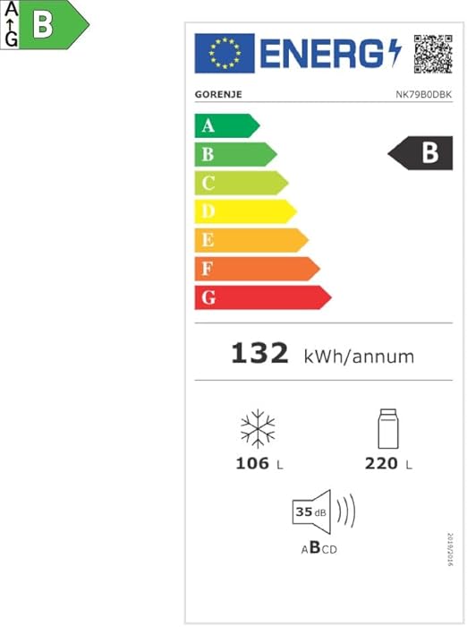 Gorenje Kühl-Gefrierkombi  NK79B0DBK  bk  B (Speditionsversand)