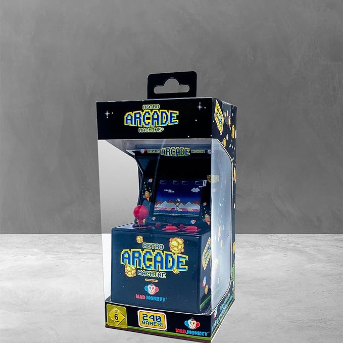 Mad Monkey - Mini Arcade Machine mit 240x 8-Bit Spielen