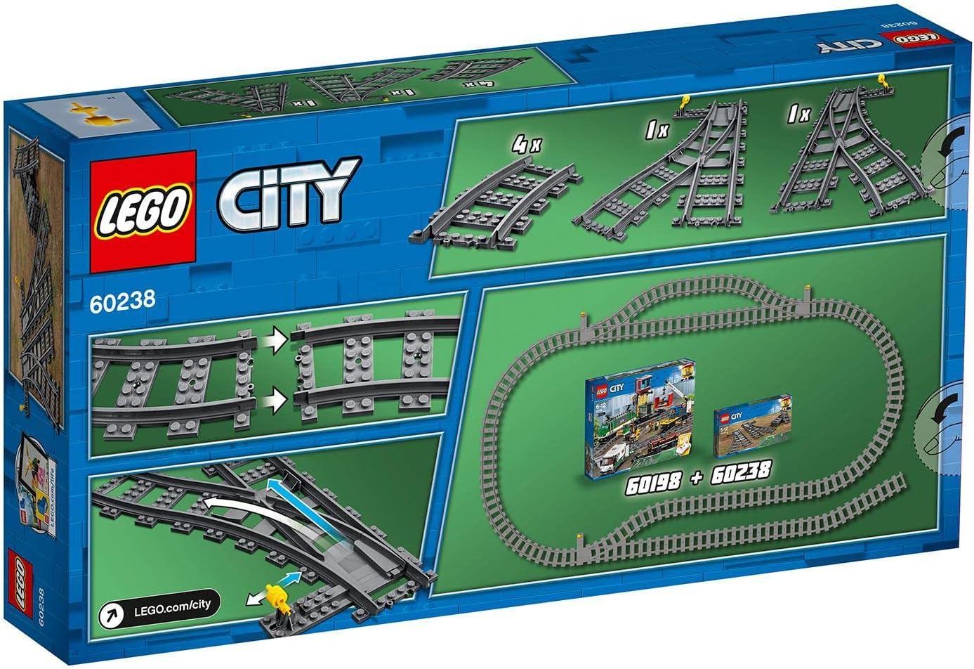LEGO® City Eisenbahn 60238 - Weichen (8 Teile) LEGO® City Eisenbahn 60238 - Weichen (8 Teile)