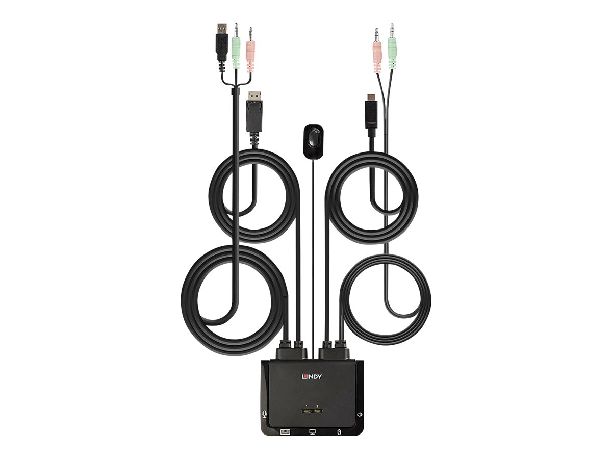 Lindy 42346 Tastatur/Video/Maus (KVM)-Switch Schwarz