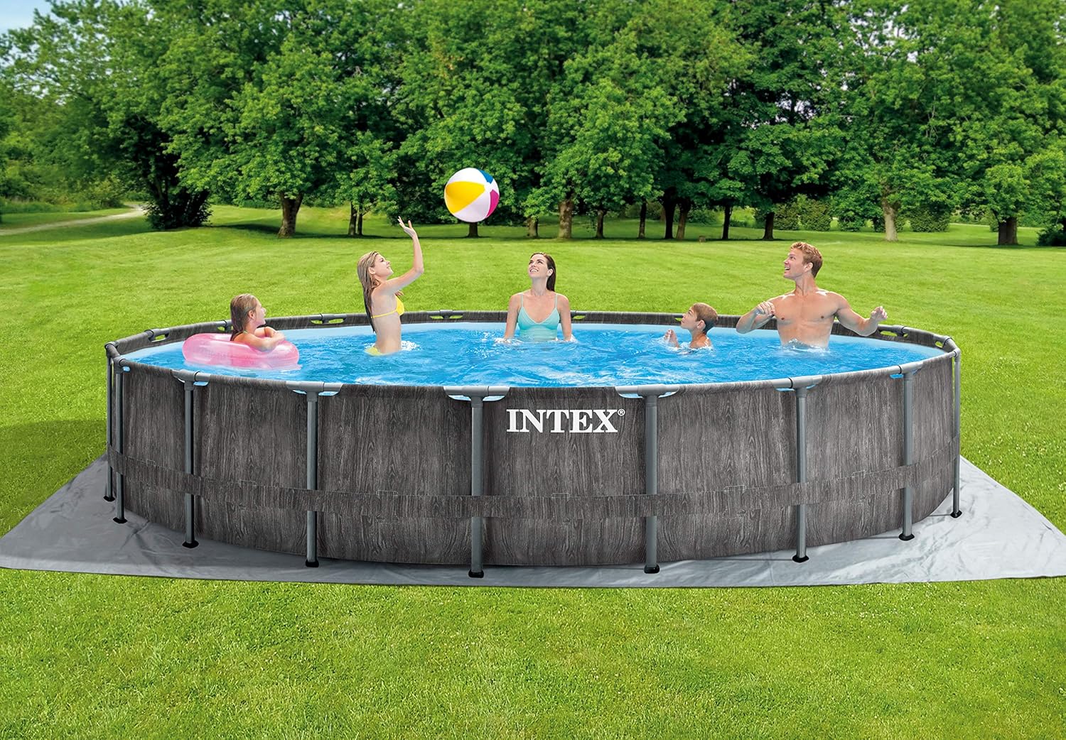 INTEX APO Prism     549x122x122cm mit  Pumpe     Greywood (Speditionsversand)