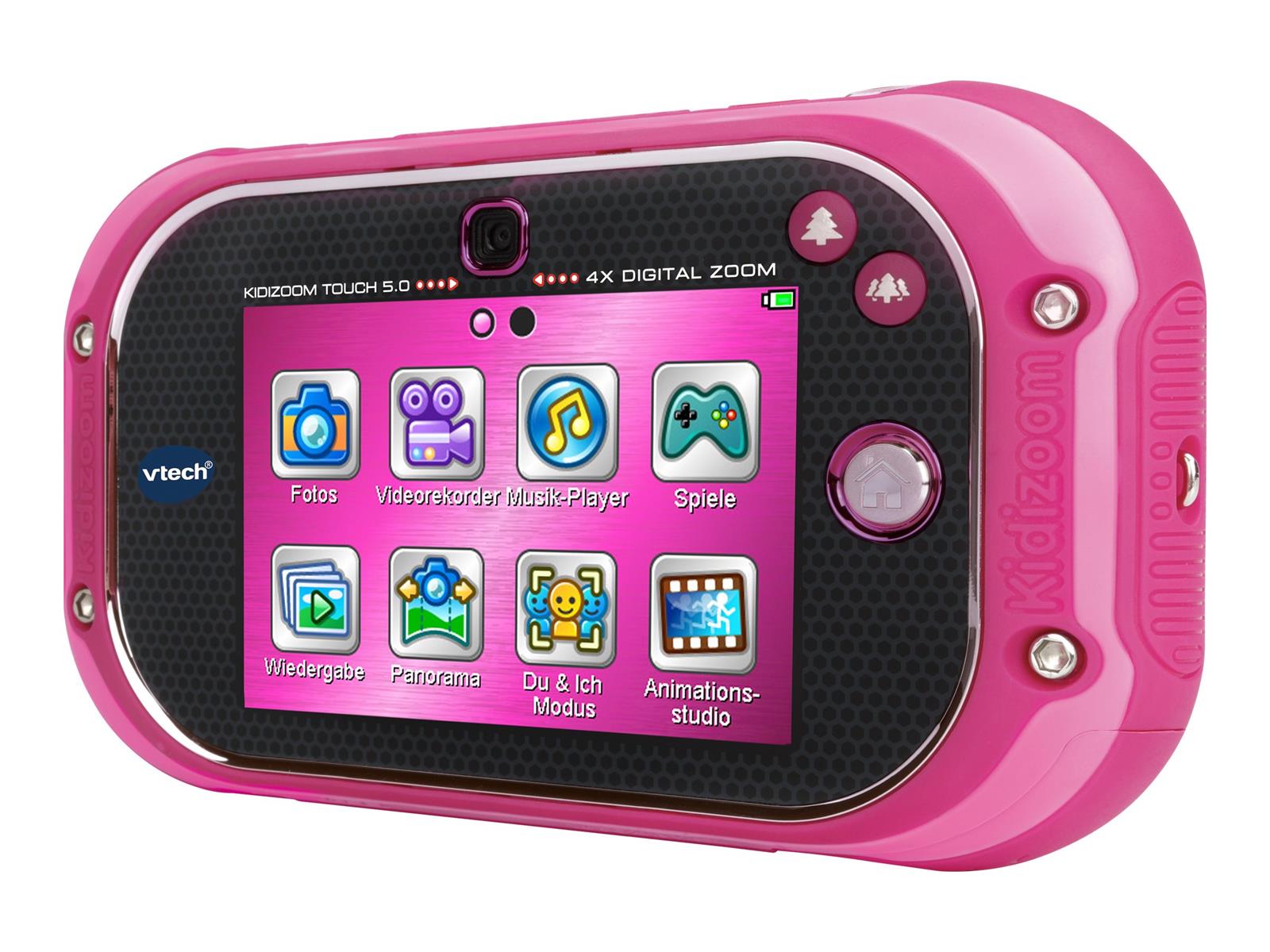 VTech KidiZoom Touch 5.0 pink – Kinderkamera mit Touchscreen, Selfie- und Videofunktion, Effekten, Spielen und vielem mehr – 5-12 Jahren
