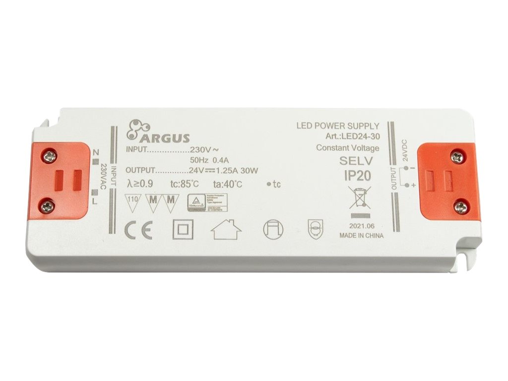 Inter-Tech LED Trafo  LED24-30 30W, 24V, 1250mA, IP20 retail