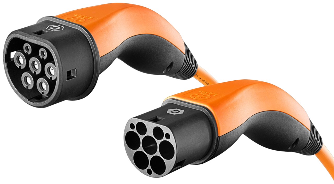 Ladekabel Typ 2, bis zu 11 kW, 5 m, orange Ladekabel Typ 2, bis zu 11 kW, 5 m, orange