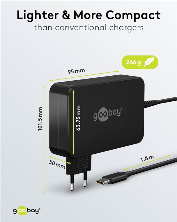 USB-C™-Ladegerät für Laptops (90 W) schwarz USB-C™-Ladegerät für Laptops (90 W) schwarz
