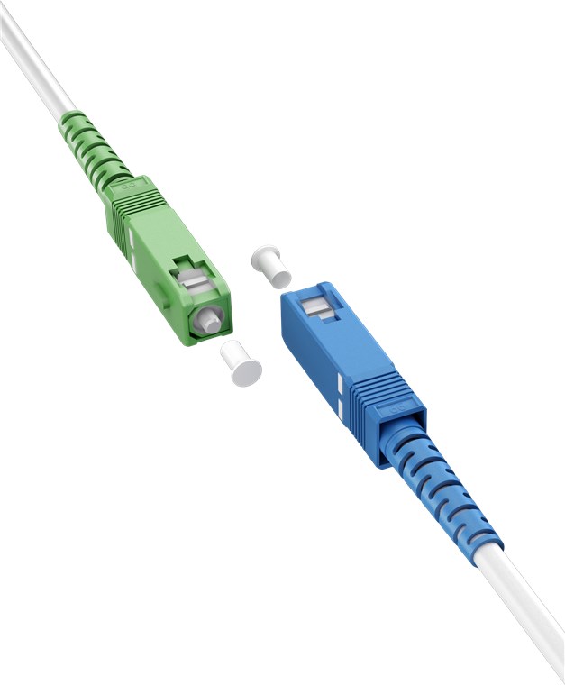 Glasfaserkabel (FTTH), Singlemode (OS2) White, (Simplex), 10 m