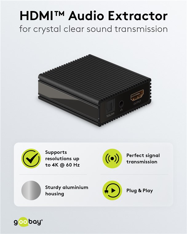 HDMI™-Audio-Extractor 4K @ 60 Hz