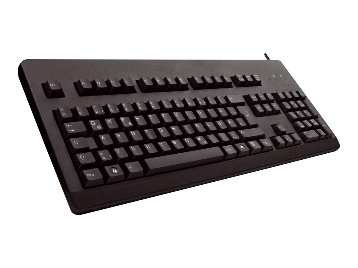 CHERRY G80-3000 Blaue SWITCH Kabelgebundene Tastatur, Schwarz, USB/PS2 (QWERTZ - DE)