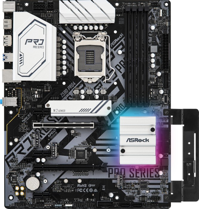 ASRock Z590 Pro4 - Motherboard - ATX - LGA1200-Sockel - Z590 Chipsatz - USB 3.2 Gen 1, USB 3.2 Gen 2, USB-C Gen 2x2 - 2.5 Gigabit LAN - Onboard-Grafik (CPU erforderlich) ASRock Z590 Pro4 - Motherboard - ATX - LGA1200-Sockel - Z590 Chipsatz - USB 3.2 Gen 1, USB 3.2 Gen 2, USB-C Gen 2x2 - 2.5 Gigabit LAN - Onboard-Grafik (CPU erforderlich)