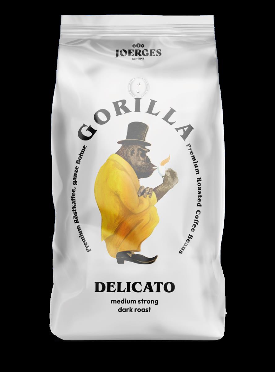 Gorilla Espresso Delicato ganze Bohnen 1kg mild mit einer angenehmen Säure