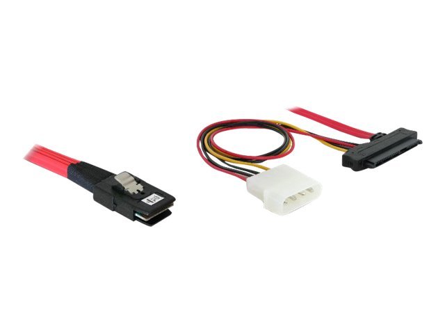 DeLOCK Cable mini SAS 36pin to 4x SAS 29pin SCSI-Kabel Rot 0,5 m