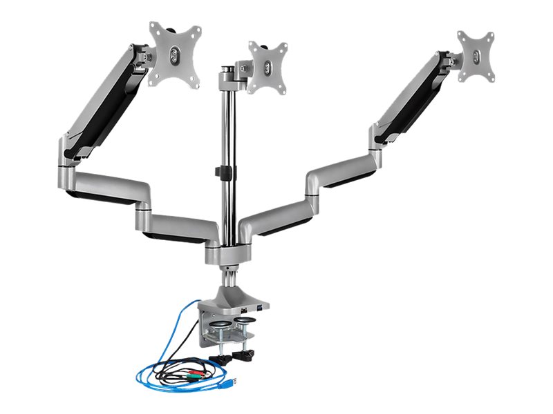ICY BOX IB-MS505-TI 81,3 cm (32") Tisch/Bank Schwarz, Silber